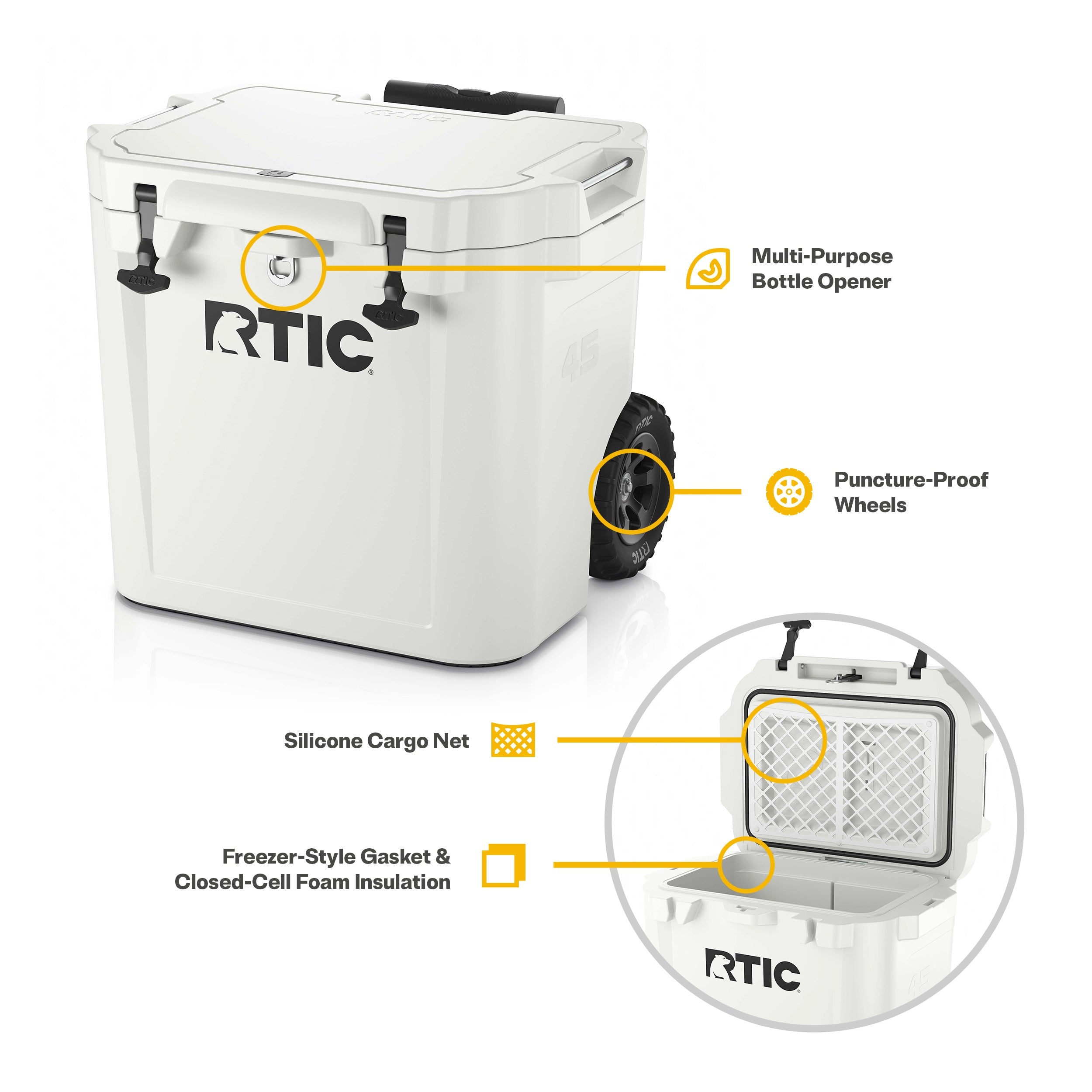 45 QT Ultra-Tough Wheeled Cooler (1OA4)
