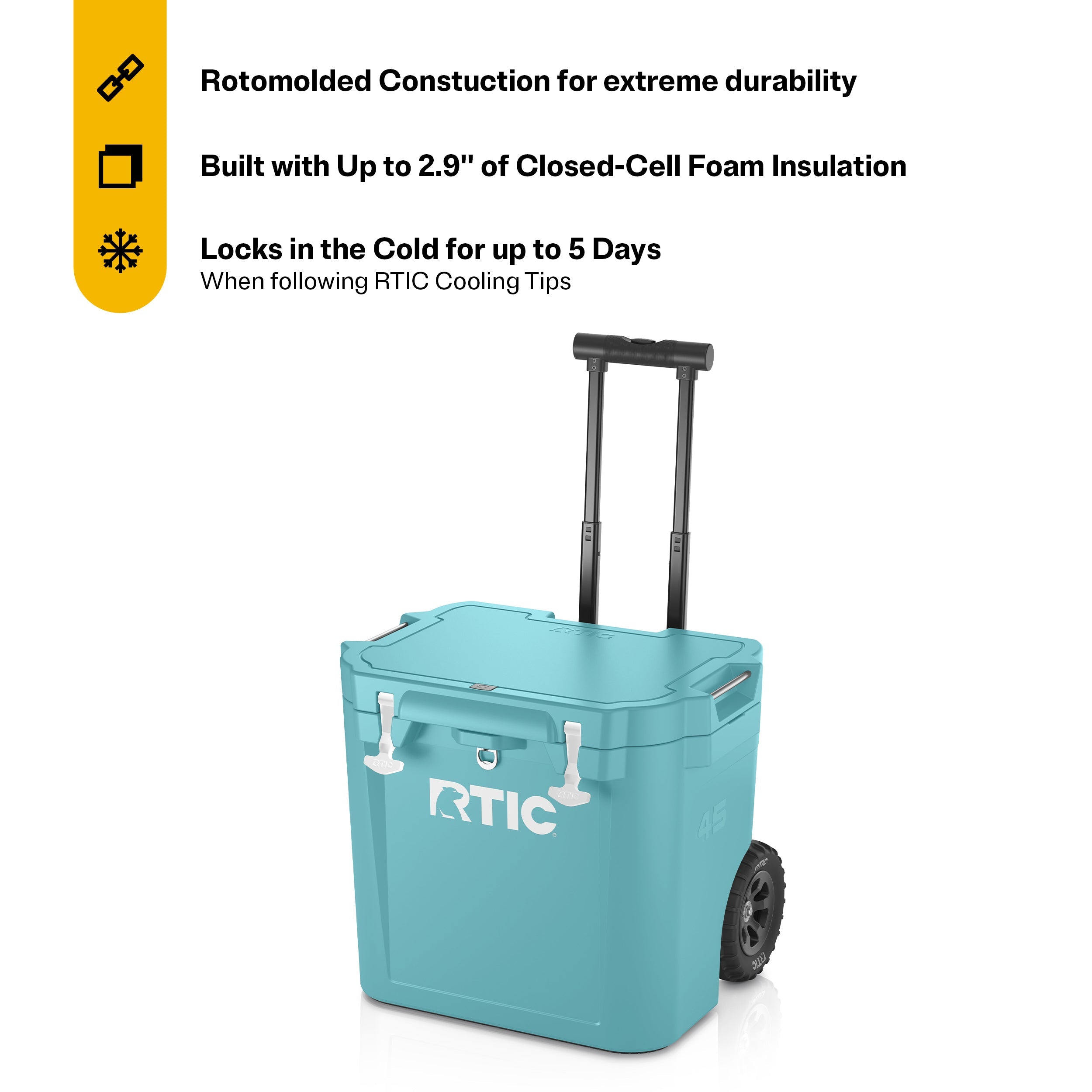 45 QT Ultra-Tough Wheeled Cooler (85D5)