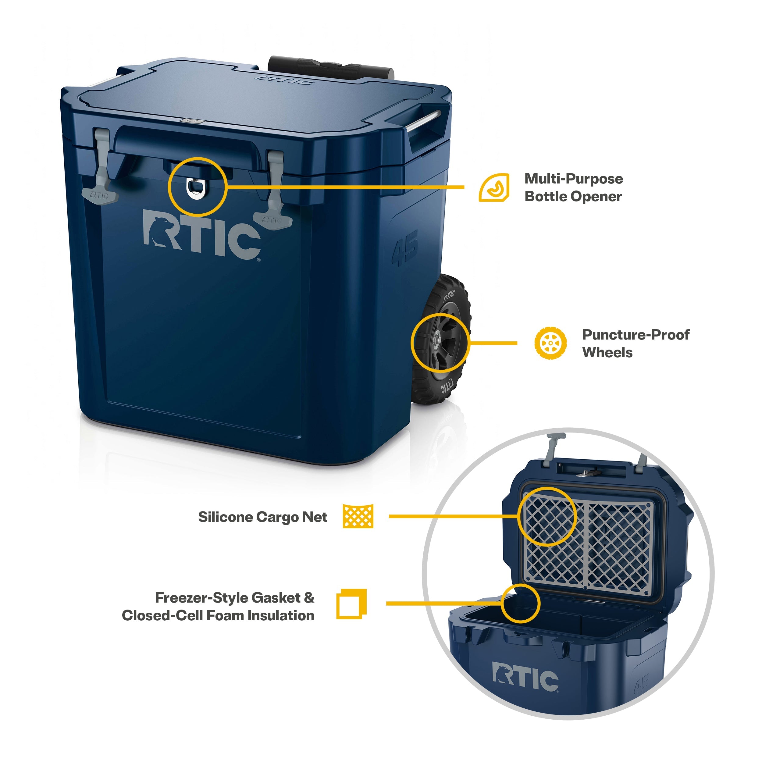 45 QT Ultra-Tough Wheeled Cooler (1OA4)