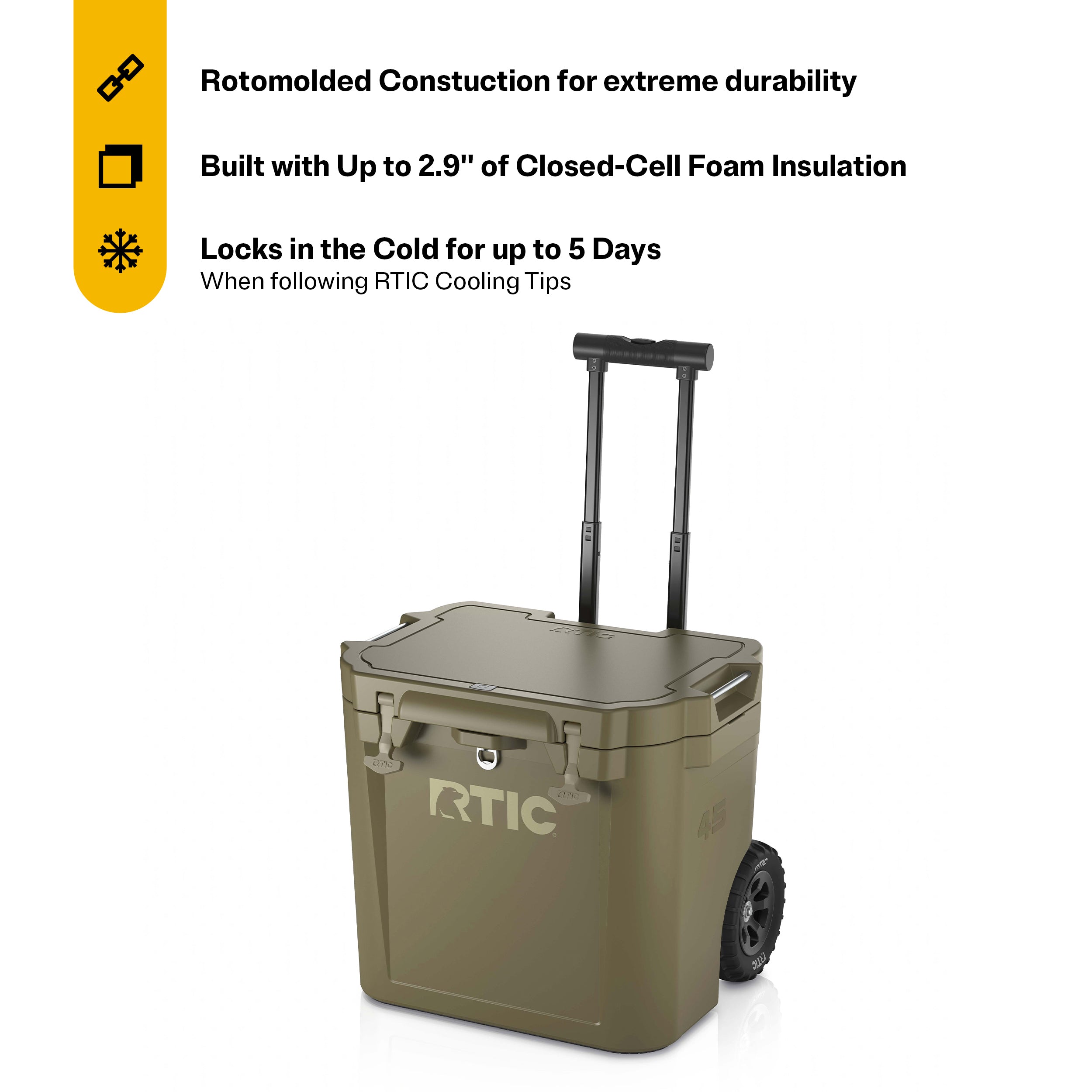 45 QT Ultra-Tough Wheeled Cooler (1OA4)